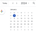 2024 Google calendar image